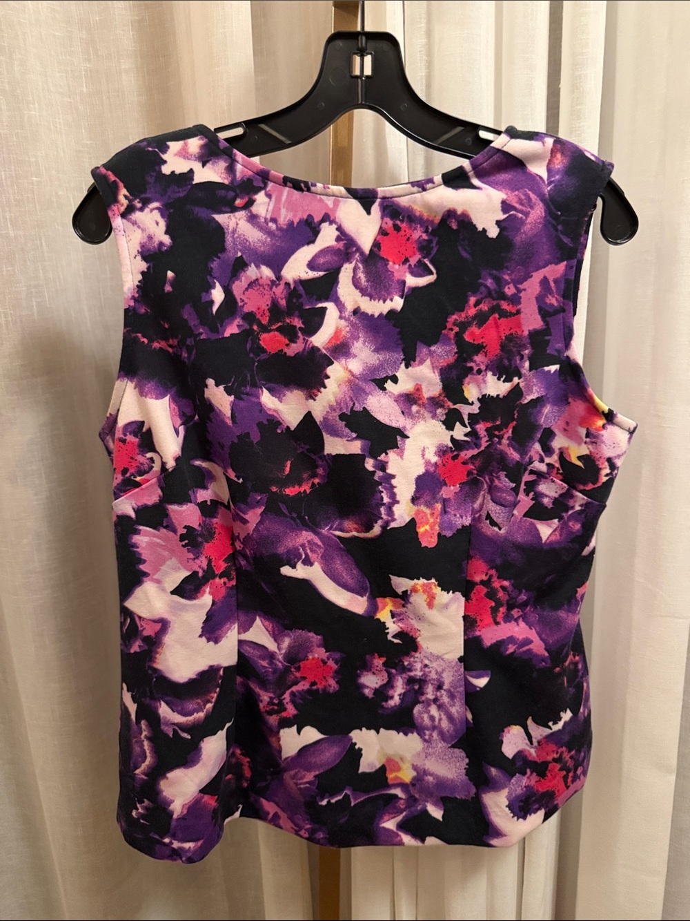 Floral Sleeveless Sheath Dress - Purple Multi